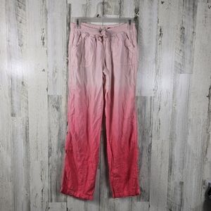 SO 55% linen pink ombre straight leg pants women's size medium